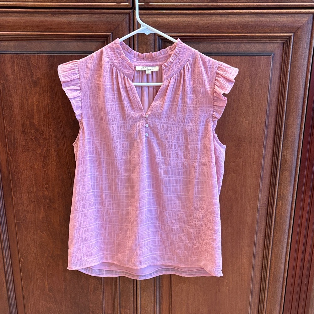 Elegant Mauve Ruffled Blouse